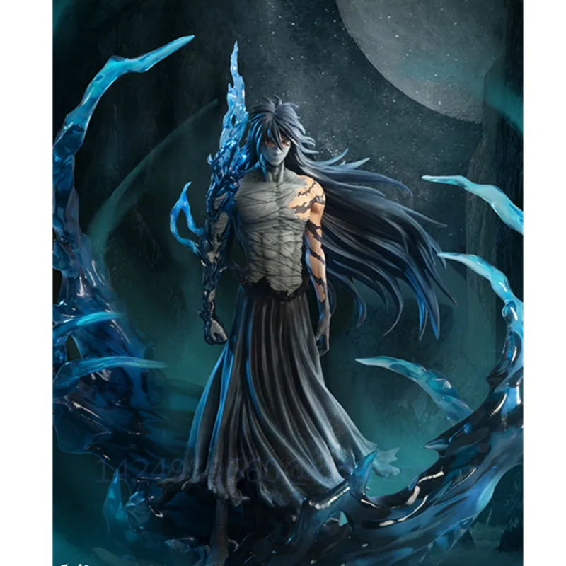 

Anime GK Statue BLEACH Kurosaki Ichigo Zanbakutou Getsuga Tenshou Fight Scenes Resin Action Collectible Model Gift Toy 41CM R482