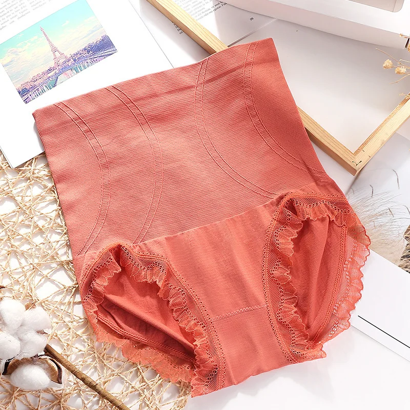 

2021 New Seamless Underwear Women's High-waist Abdomen Panties Corset Cotton File Large-size Abdomen Pants Woman Lingerie