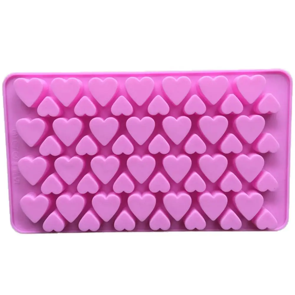 55 отверстий 3d маленькое сердце любви форма силиконовая украшение из мастики для