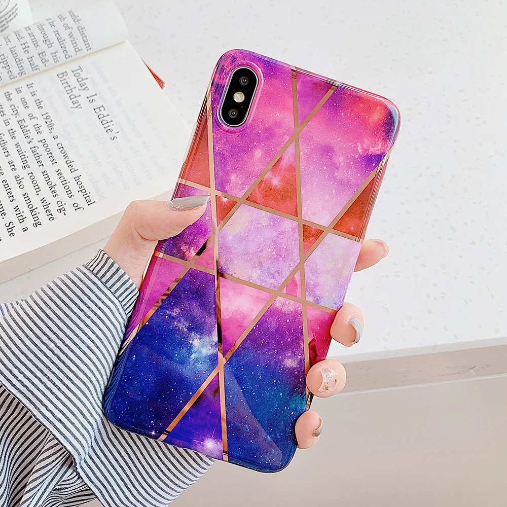 Чехол для телефона SUYACS Fantasy Dream marble для iPhone 11 Pro Max 7 8 Plus X XR XS Max 6 6S гальванический геометрический мягкий чехол-накладка