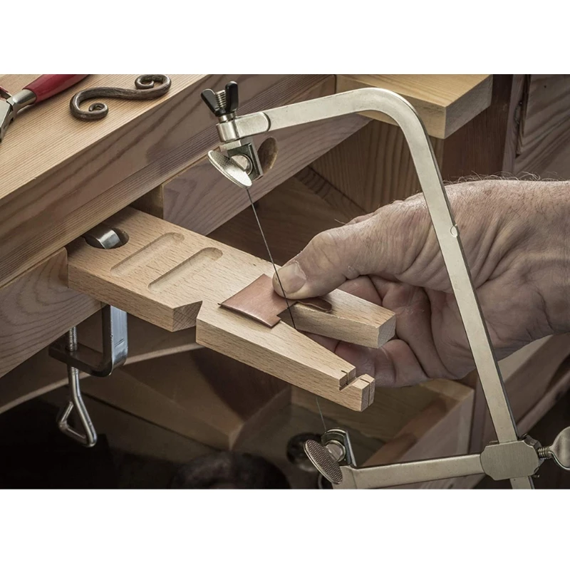 

2021 New 3-in-1 Professional Jeweler's Saw Set 144 Blades Wooden Pin Clamp Jewelry Toos