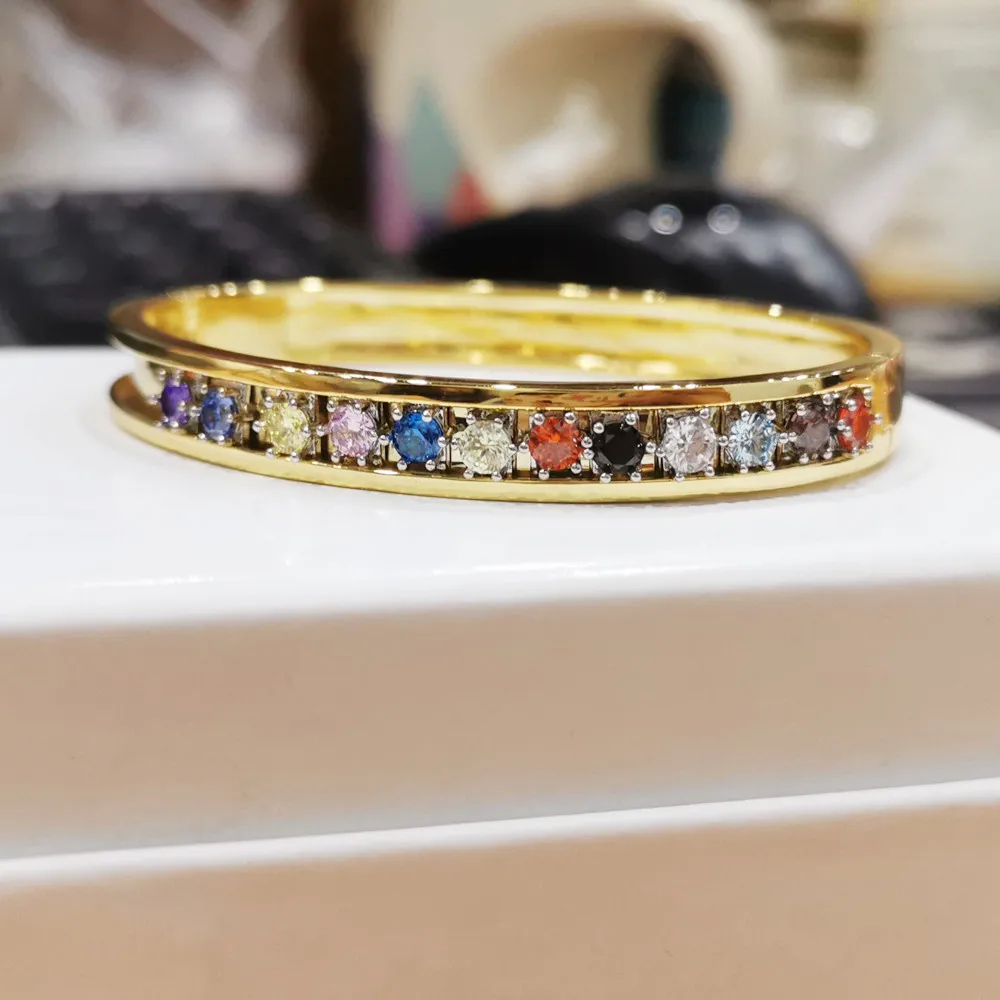 2020 New Sliding Charm Bracelet for Women Child DIY Letters Bangle Custom Name Bangle Copper Bracelet Designer Gift