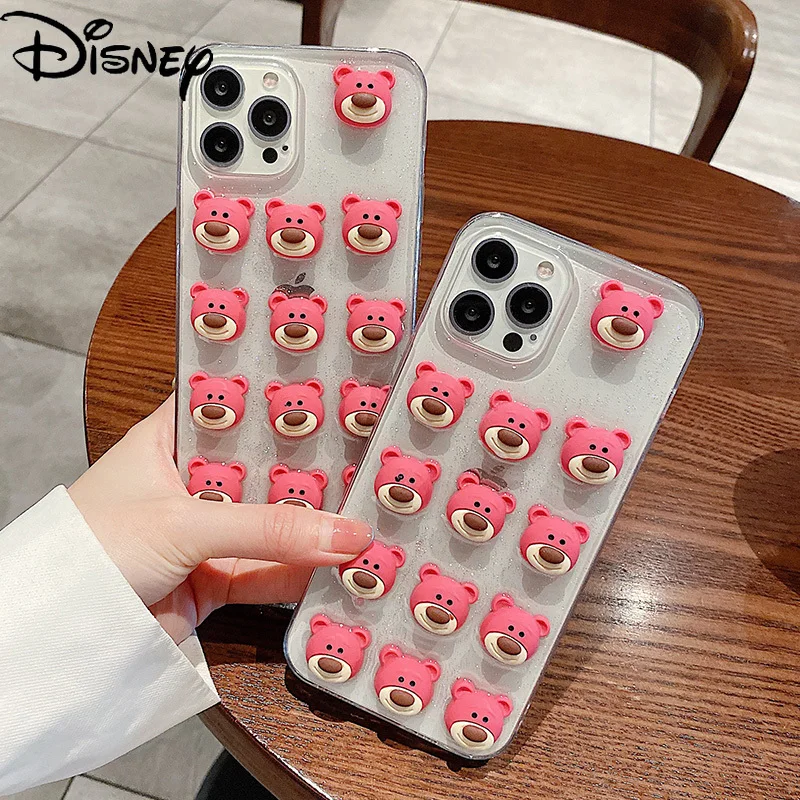 

Disney Couple Cartoon Cute Strawberry Bear Phone Case for iPhone7/8P/SE/X/XR/XS/XSMAX/11PROMAX/12Pro/12mini Phone Case Cover