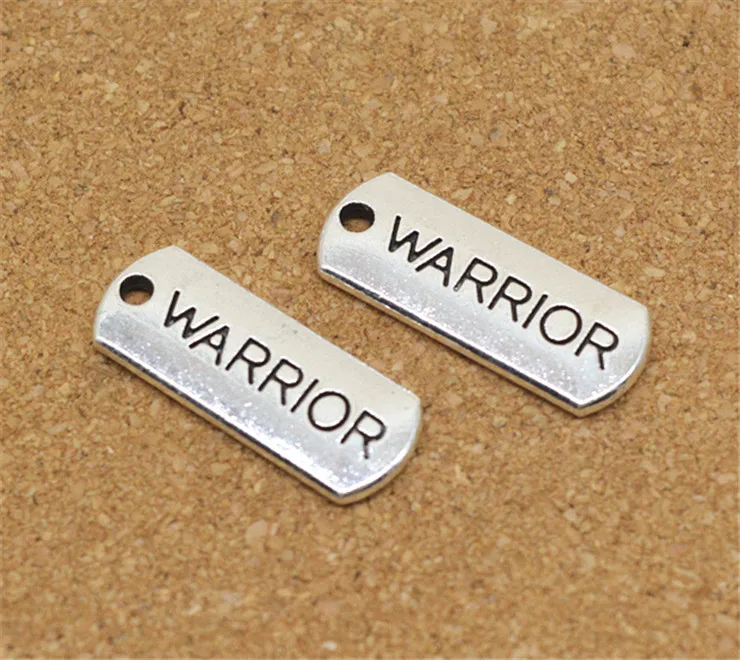 

21x8 мм 15 шт./лот античные с серебристым покрытием с буквенным принтом воина подвески ювелирные изделия ручной работы аксессуары для DIY брасле...