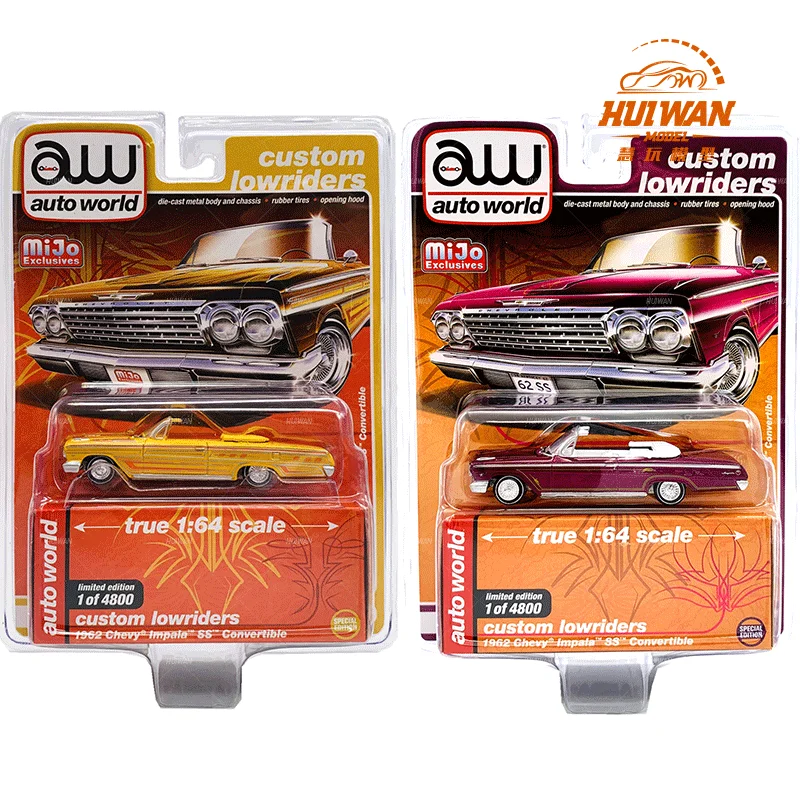 

Auto World 1:64 1962, коллекция Шевроле, имитация легкосплавного автомобиля модель детских игрушек