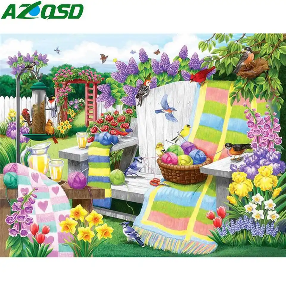 AZQSD Алмазная картина для сада вышивка крестиком Рукоделие сделай сам 5d алмазная
