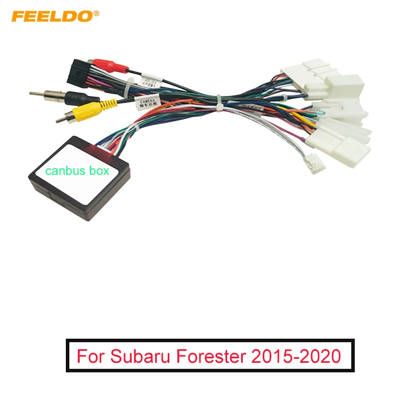 Автомобильный 16-контактный аудио жгут проводов FEELDO с коробкой Canbus для Subaru Forester