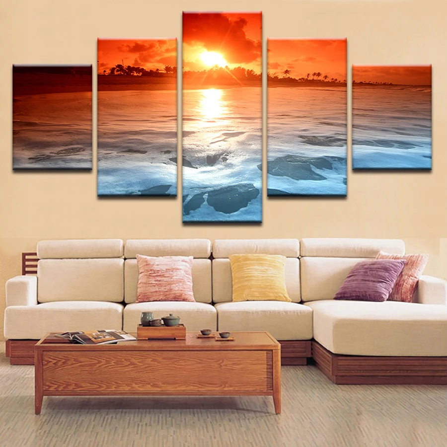 

Diamond Painting Sunset Seascape 5 Piece Diy Full Square Round Drill Diamond Embroidery Sale Mosaic Needlework Decor AA2460