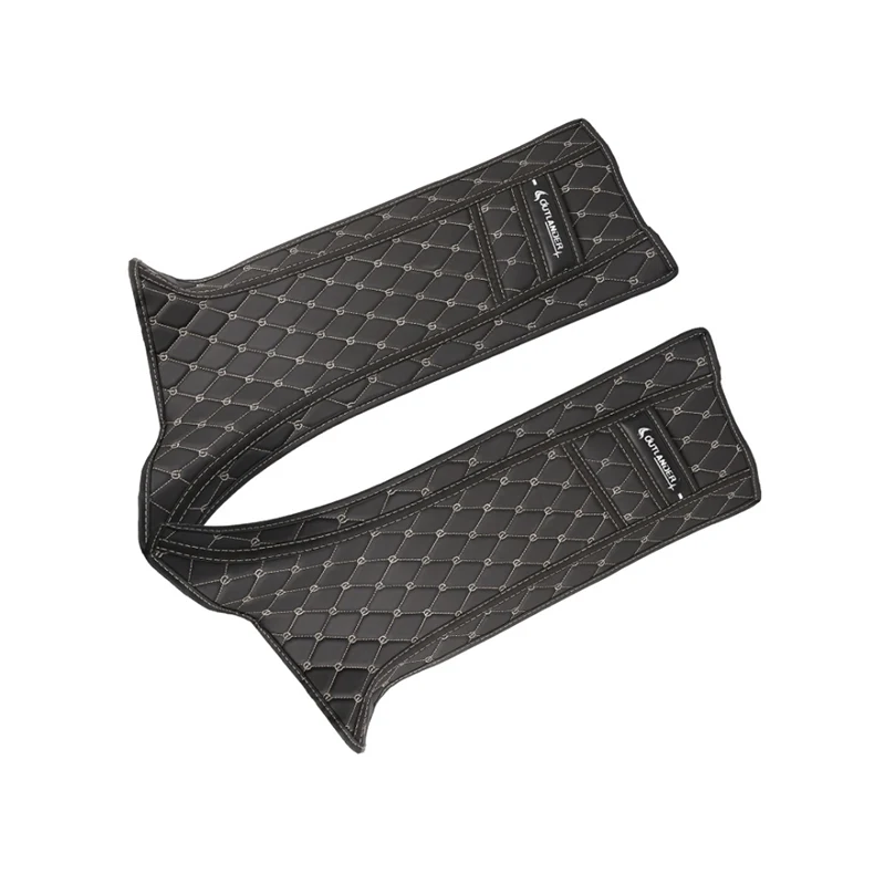 

2pcs Car-Covers Microfiber Leather Plate Anti-Play Mat For Mitsubishi Outlander 2013-2021