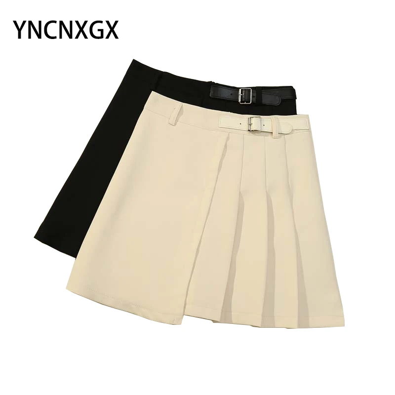 

Trendy Irregular Pleated Skirt 2021 Summer New High Waist Bag Hip Skirt
