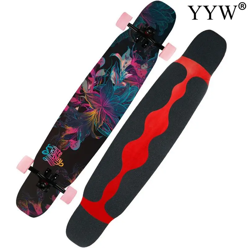 

Скейтборд для танцев, скейтборд, Круизер, кленовый Лонгборд, 4 вида, длинный скейтборд для подростков, девочек, взрослых, для катания на троту...