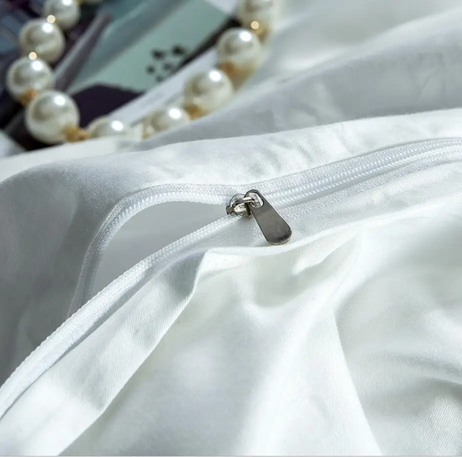 Свадебный комплект постельного белья принцессы с белой вышивкой роскошный