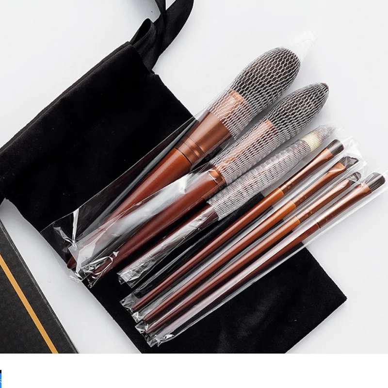 

7 Pear Blossom Wood Makeup Brush Set Brush Loose Powder Brush Blush Brush Eye Shadow Brush Set Beauty Makeup Tools