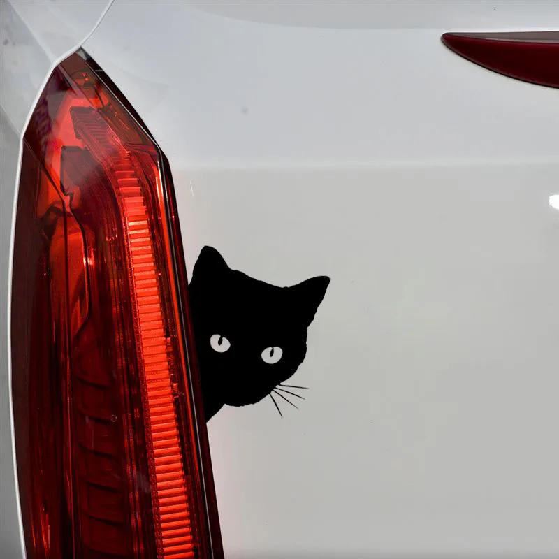 

Funny Cartoon Cat Face Peering Fashion Car Stickers and Decals Bumper Window Laptop Motorcycle Decals Accessories KK15*12cm