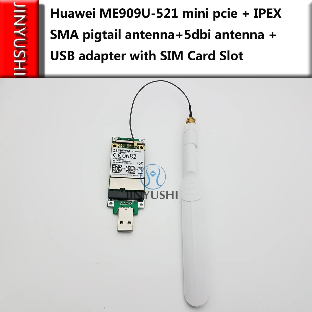 Huawei разблокирован с USB адаптером + антенной FDD LTE Mini pcie 4G WCDMA поддержка GPS голосовое