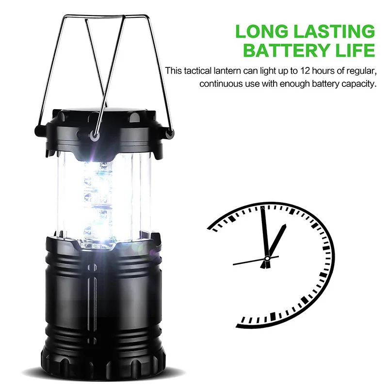

Portable Outdoor Camping Light Collapsible LED Hanging Tent Lamp 30 led camping lantern LED Camping Light