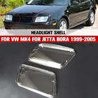 Крышка объектива левой и правой фары автомобиля, 2 шт., Сменные крышки для фар VW Jetta Bora MK4 1999 2000 2001 2002 2003 2004 2005
