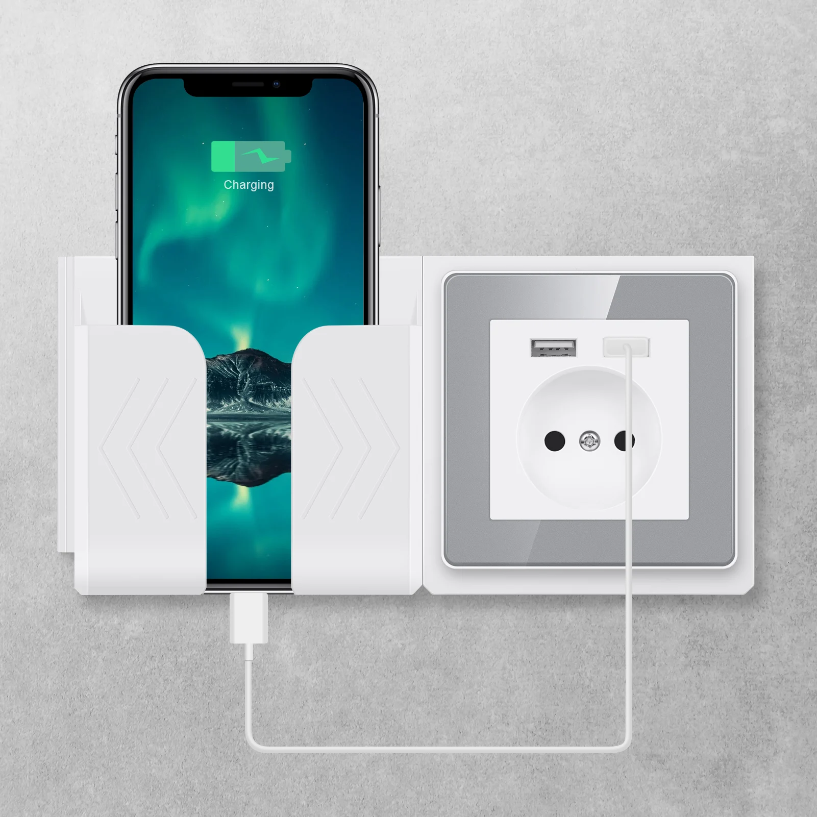 new 2021 german standard european standard usb wall socket mobile phone charging dual usb ports 5v 2a usb tdm ekf iek universa free global shipping