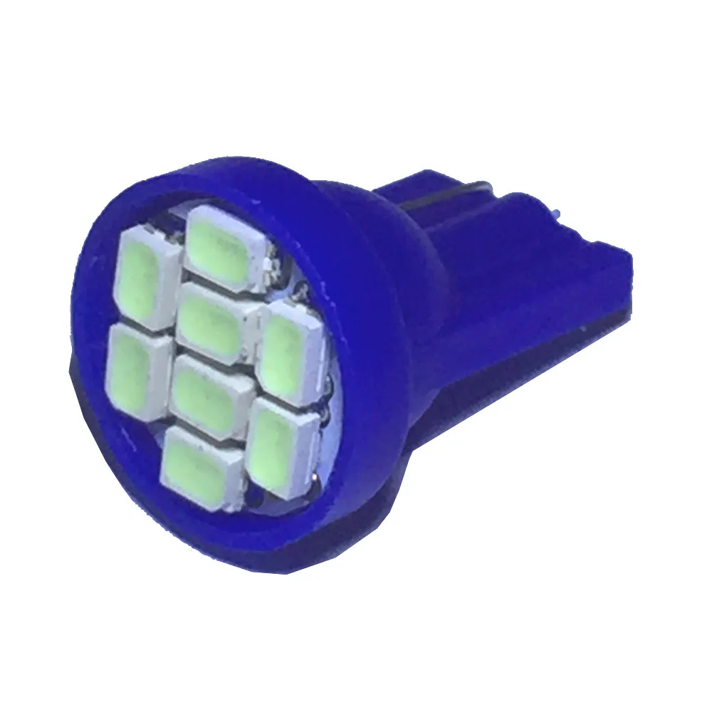 100 шт. светодиодный W5W T10 194 168 W5W 3020 8SMD светодиодный парковочная лампа авто боковое освещение лампа габаритного фонаря яркий белый задний фонарь, лампочки
