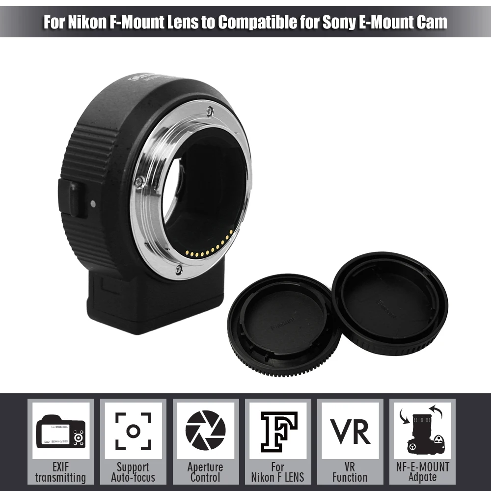 Commlite speedelectric Адаптер для крепления объектива Кольцо AF Автофокус VR Регулируемая