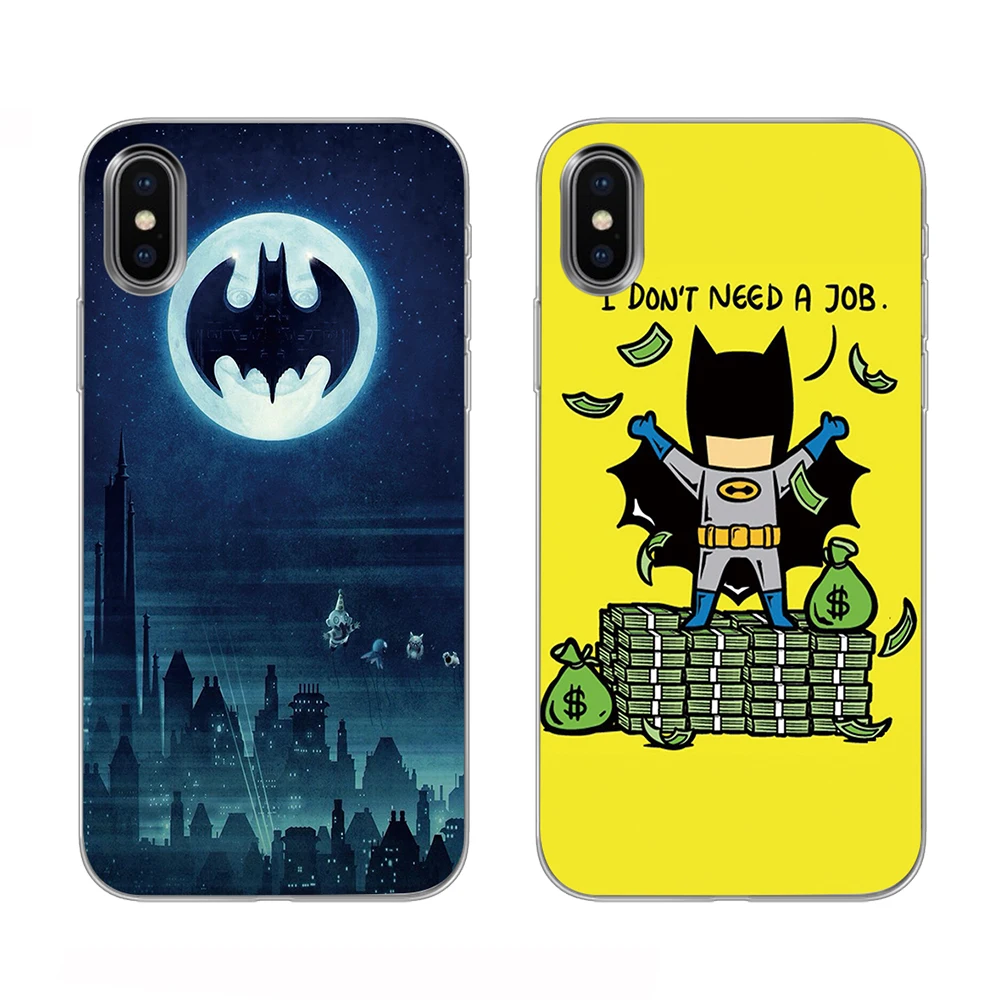 Бэтмен Супермен для Dc комиксов силиконовые чехлы для телефонов iPhone 5 5S SE 6 6s 7 8 Plus X XS Max XR задняя крышка
