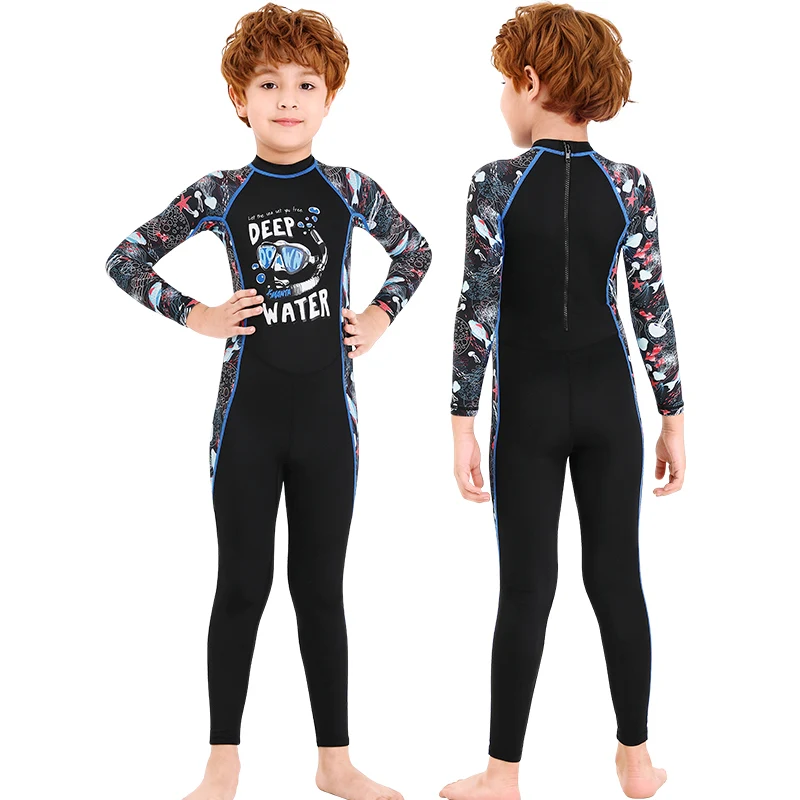 Погружение парус UPF 50 + Дайвинг кожи рашгарды детей Цельный купальник для девочек
