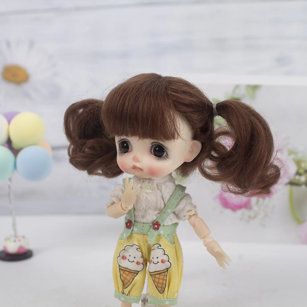 Muziwig 1/8 BJD& Kurhn кукольный парик из мягкого волокна для куклы диаметром 14-15 см