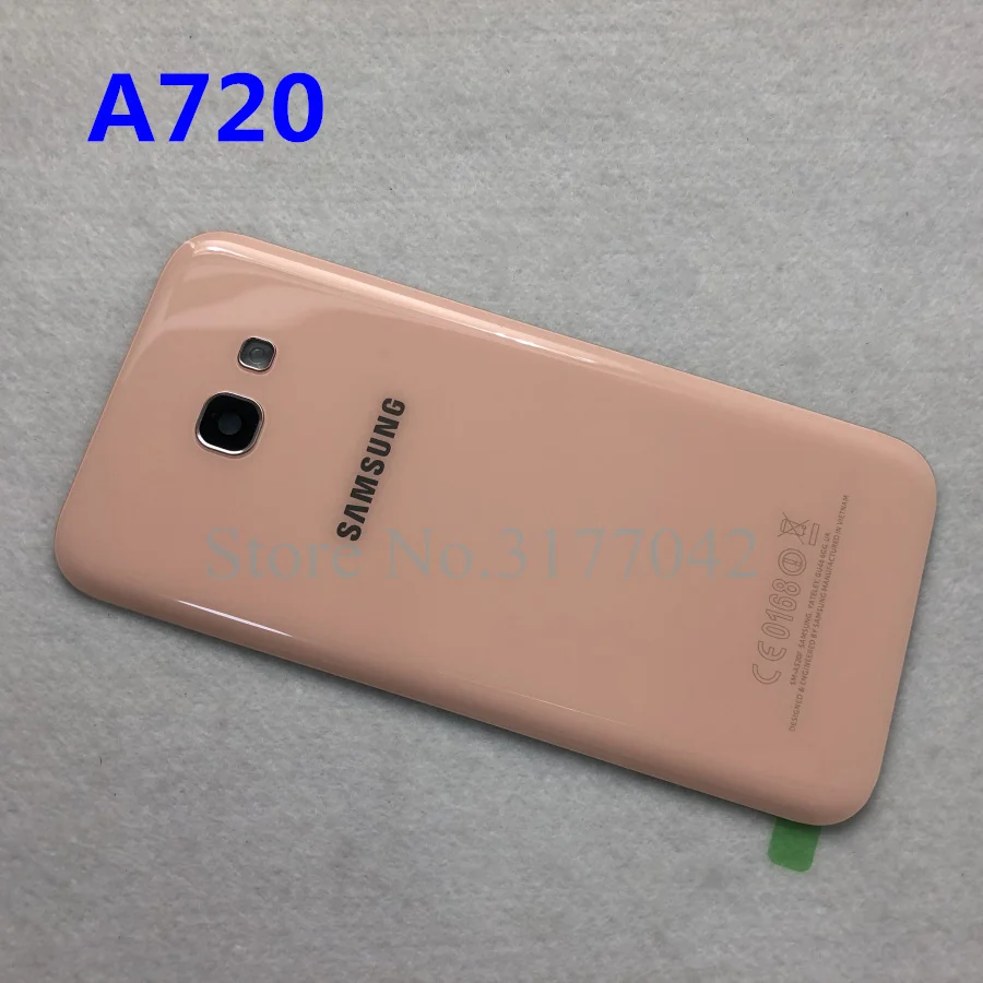 A720 Pink SAMSUNG Back Battery Cover A320 A520 A720 For Samsung Galaxy A5 A3 A7 SM-A520F SM-A320F SM-A720F Back Rear Glass Case - Цвет: A720 Pink