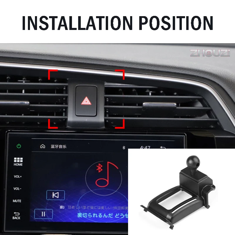 car mobile phone holder for honda civic 2016 2017 2018 2019 2020 2021 mounts gps stand gravity navigation bracket accessories free global shipping
