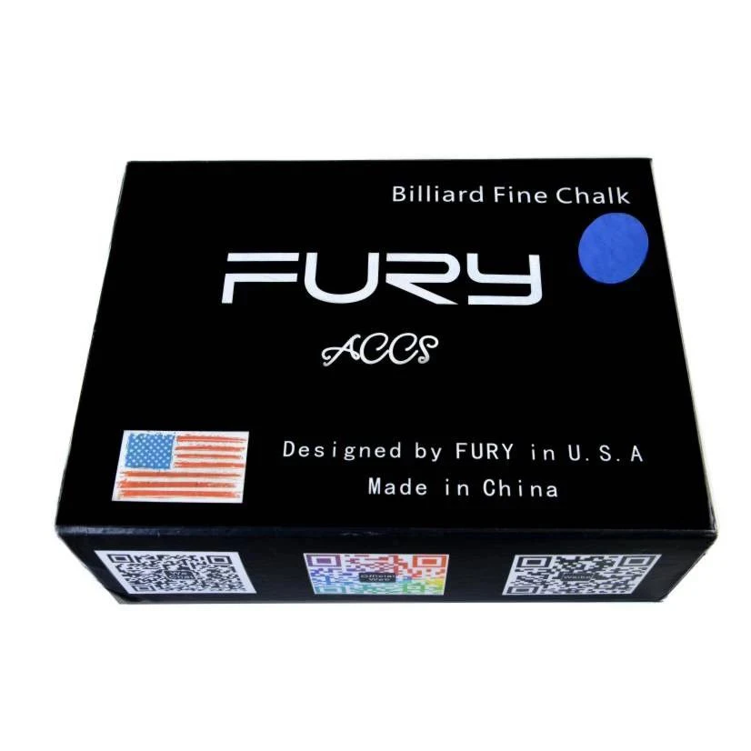 Оригинальный профессиональный бильярдный мел Fury 144 синий Мел для бильярда