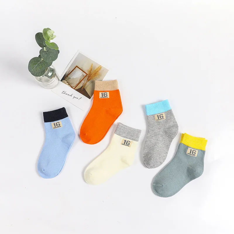 5 пар/лот детские носки для мальчиков и девочек Новинка лета 2019 тонкие хлопковые