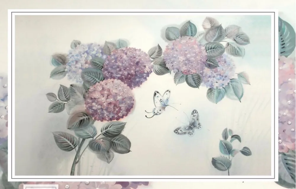 Изготовленные на заказ обои CJSIR китайская кисть ручная роспись цветы и птицы