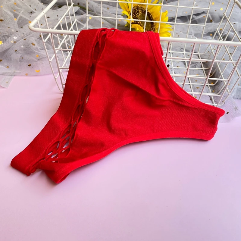 

Hot Sale Hollow Out Lingerie Europe Seamless Sexy Panties Women Elastic Underwear Temptation Middle-Waist G- String Underpants