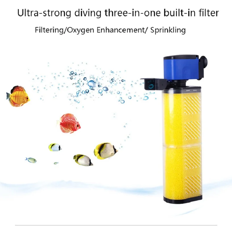 Резервуар для аквариума встроенный фильтр аэрации погружной насос три в одном