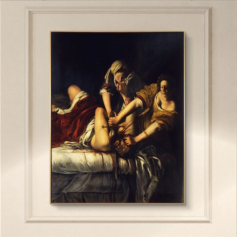 Голофернс Джудит блеск (Artemisia Gentileschi) холст постер украшение живопись | Дом и сад