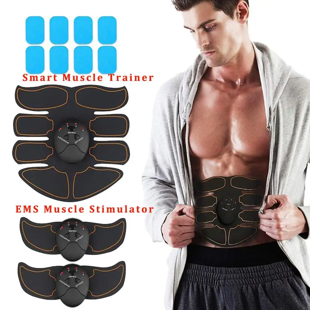 Электрический тренажер для мышц рук и стимулятор живота похудения фитнеса бедер|