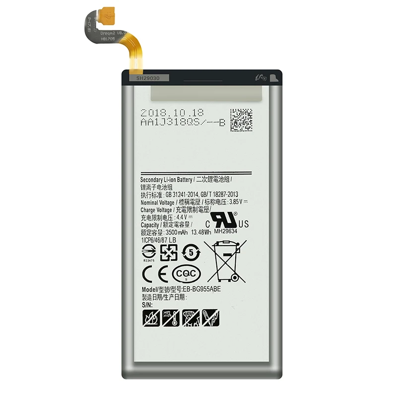 

DCTENONE Replacement Battery EB-BG955ABE For Galaxy S8 Plus G955 G955F G955A G955T G955S G955P Phone Batteries 3500mAh