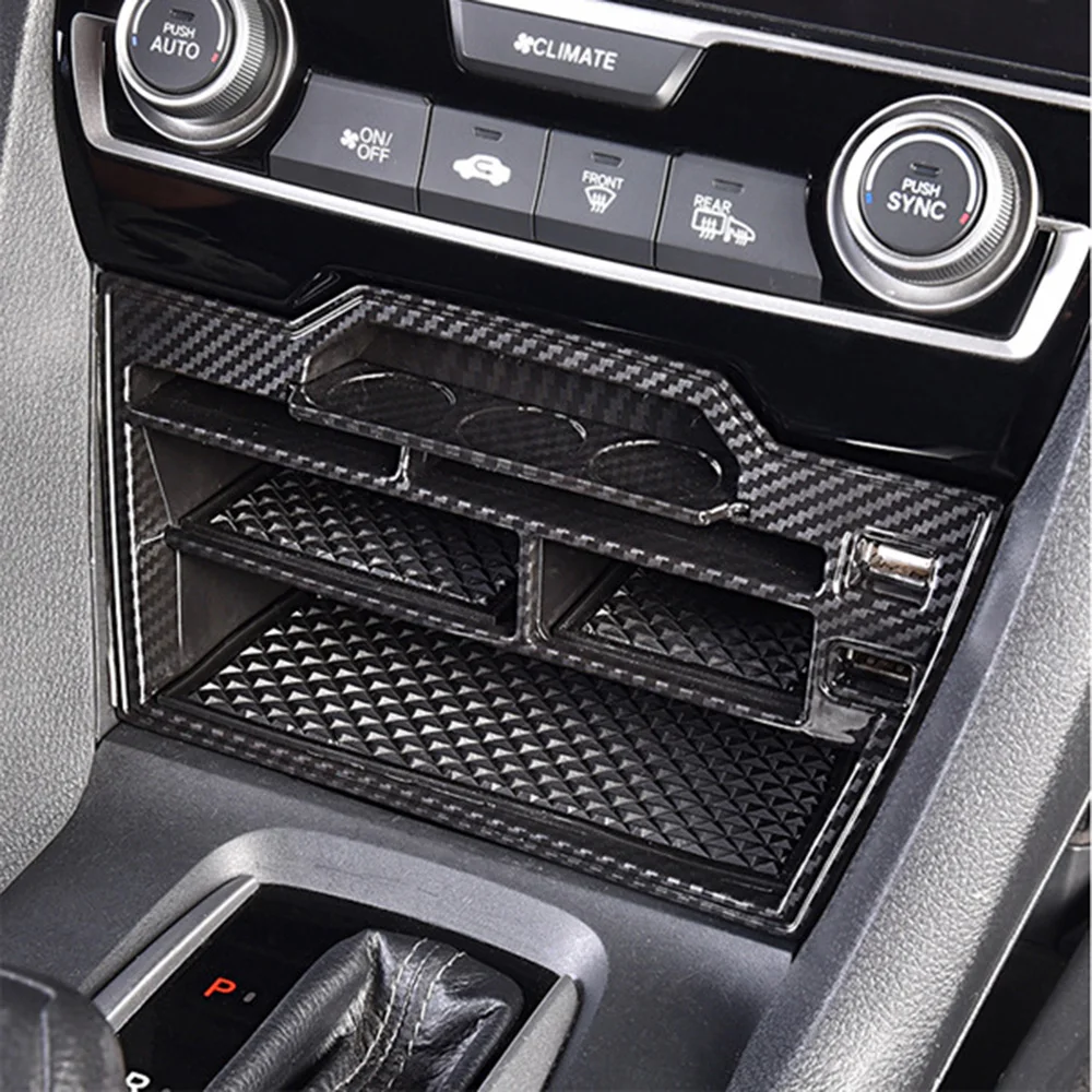 

1 Set Storage Box Car Console For Honda Civic With USB-LED 2016-2020 New
