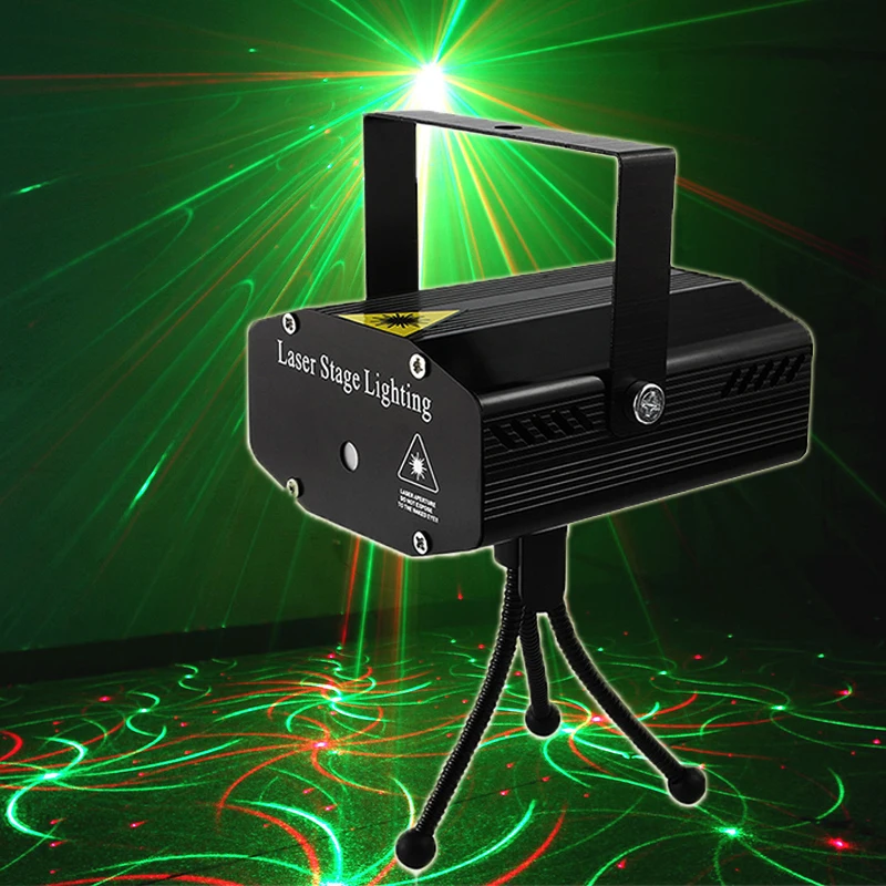 Диско-проектор dj с звуковой активацией проектор R &amp G 4 в 1 лампа узорами