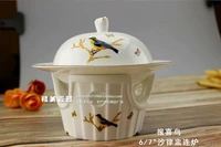 birds nest heating stove cup with cover fish glue tonic stew cup millet dessert bowl heat preservation candle stove