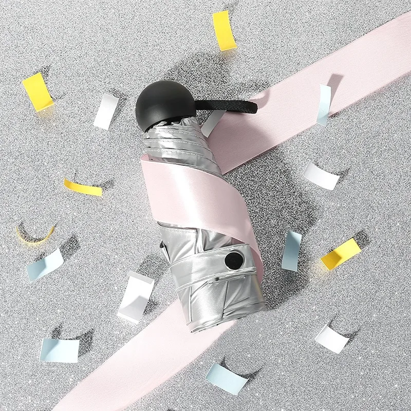 Модный маленький зонт пятислойный с 6 ребрами роскошный защита от солнца УФ-лучей