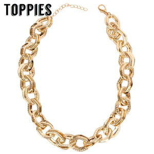 Женское массивное ожерелье-чокер, Золотая цепочка, ювелирные изделия для вечеринок, 2019