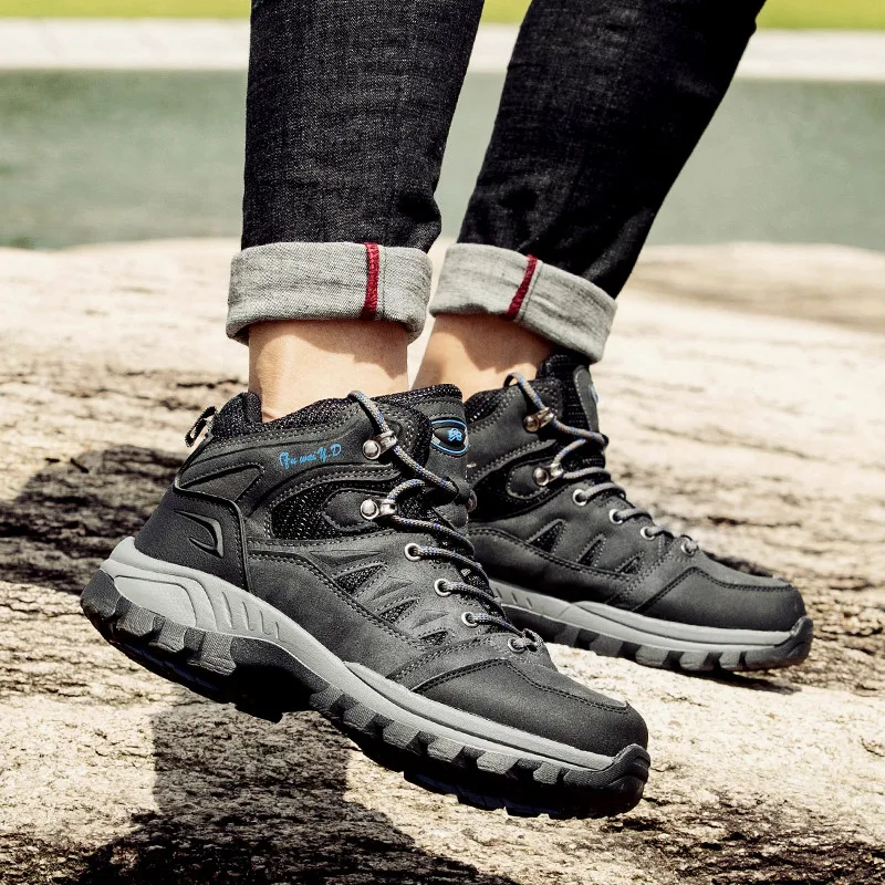 Plus Size 47 Tactical Boots Men Mountain Hiking Shoes Waterproof Outdoor Sports Sneakers Male Wearable Anti-skid Hunting Boots