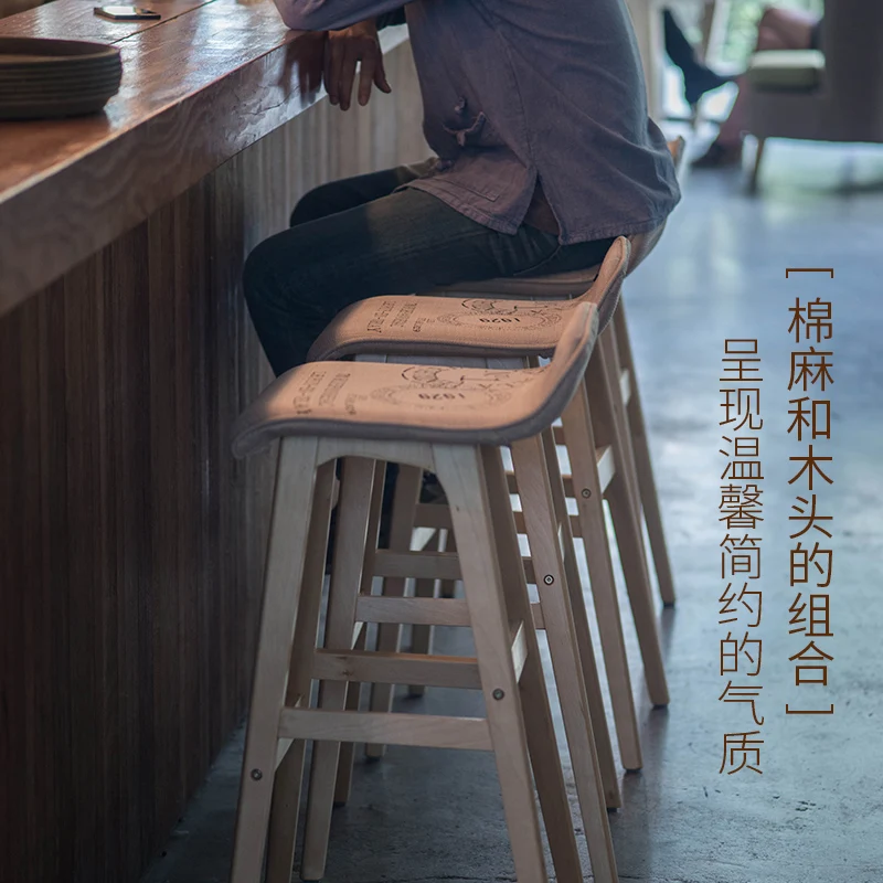 Простой креативный стул из настоящей древесины Европейский металлический sgabello