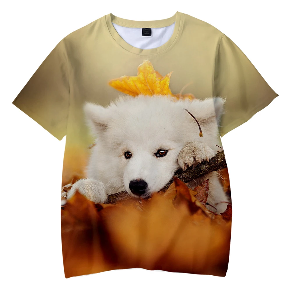 2019 г. Детская футболка с 3D-принтом Samoyed для взрослых 0r модная весенне-летняя