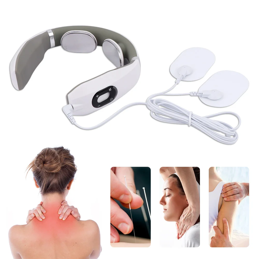 

Electric Neck Massager Low Frequency Therapy Pulse Pain Relief Tool Cervical Vertebra Shoulder Body Massager Relax Health Care