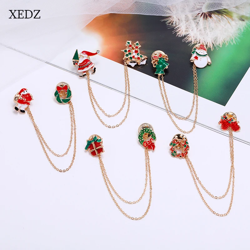 

XEDZ Christmas pearl socks/bells/Christmas tree/candy/Santa Claus/bow/snowflake chain set holiday gift