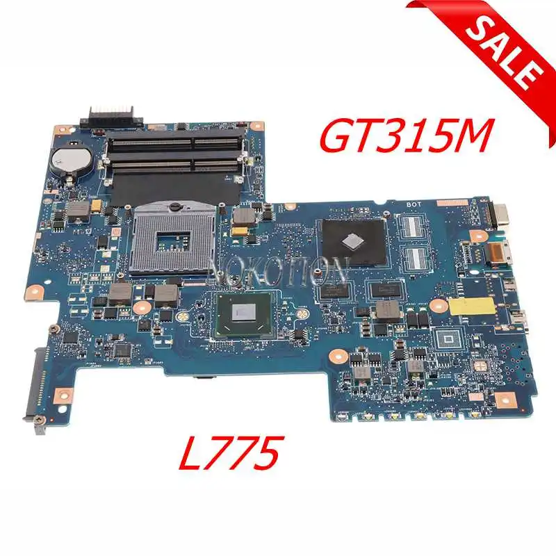 

NOKOTION For TOSHIBA Satellite L775 L775-S7105 Laptop Motherboard H000032270 REV 2.1 PN 08N1-0NA1J00 HM65 DDR3 GT315M Graphics