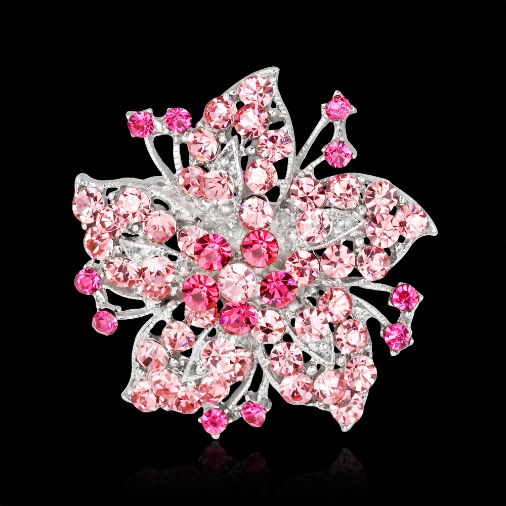 Очаровательный цветок высокое качество стразы броши для женщин и девочек брошь