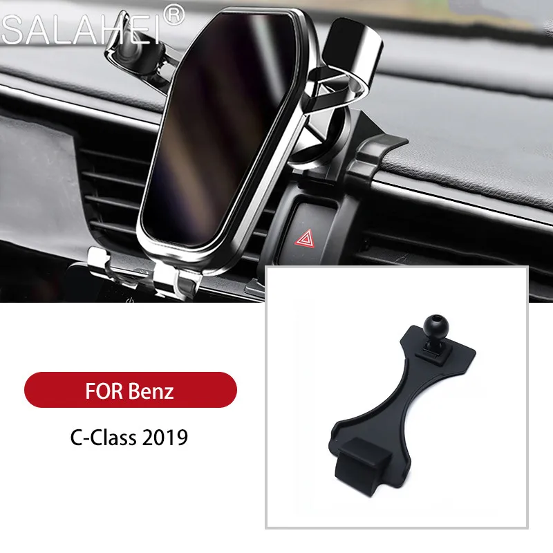 

For Benz C-Class 19 New Car Mobile Phone Holder Stand GPS Smartphone No Magnetic Air Vent Clip Mount Bracket Support Accessories